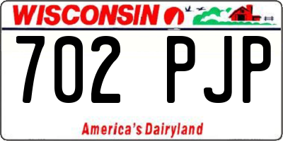 WI license plate 702PJP