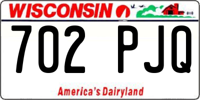 WI license plate 702PJQ