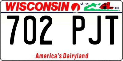 WI license plate 702PJT