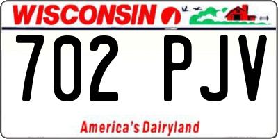 WI license plate 702PJV