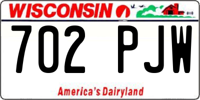 WI license plate 702PJW