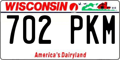 WI license plate 702PKM