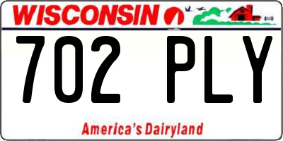 WI license plate 702PLY