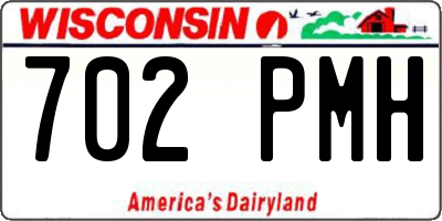 WI license plate 702PMH