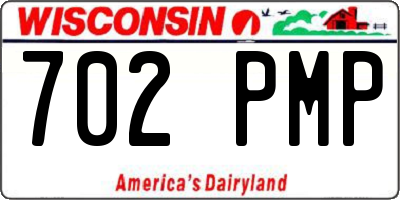 WI license plate 702PMP