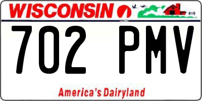 WI license plate 702PMV