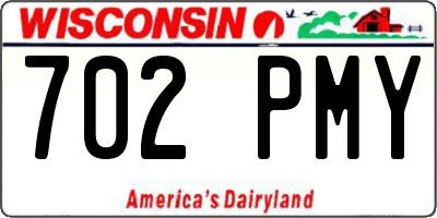 WI license plate 702PMY