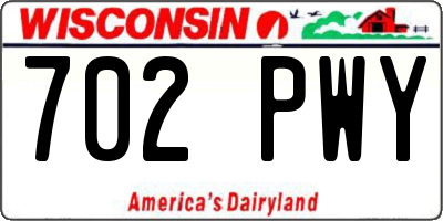 WI license plate 702PWY