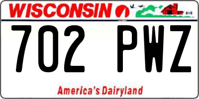 WI license plate 702PWZ