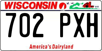 WI license plate 702PXH