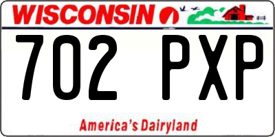 WI license plate 702PXP