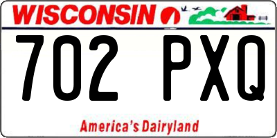 WI license plate 702PXQ