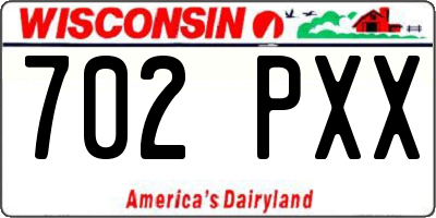 WI license plate 702PXX