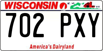 WI license plate 702PXY
