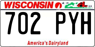 WI license plate 702PYH