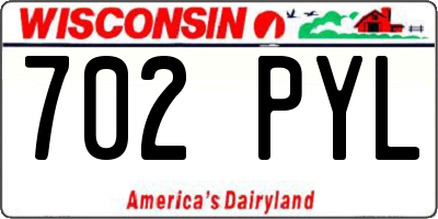 WI license plate 702PYL