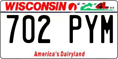 WI license plate 702PYM