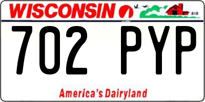 WI license plate 702PYP