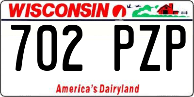 WI license plate 702PZP