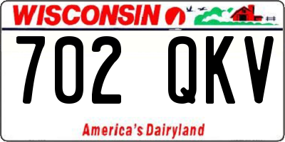 WI license plate 702QKV