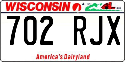 WI license plate 702RJX