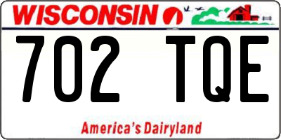 WI license plate 702TQE