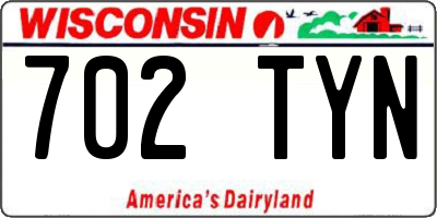 WI license plate 702TYN