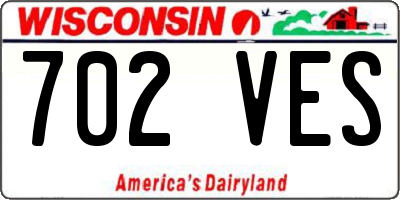 WI license plate 702VES
