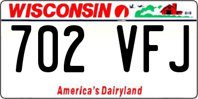 WI license plate 702VFJ