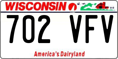 WI license plate 702VFV