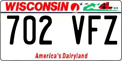 WI license plate 702VFZ