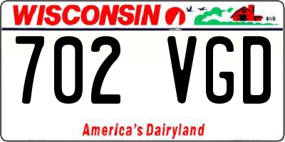 WI license plate 702VGD