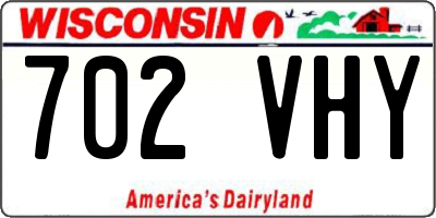 WI license plate 702VHY