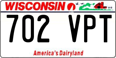 WI license plate 702VPT