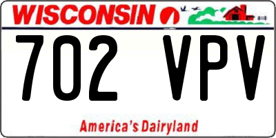 WI license plate 702VPV