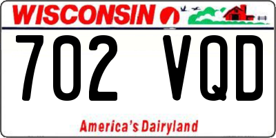 WI license plate 702VQD
