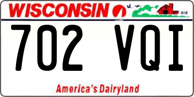 WI license plate 702VQI