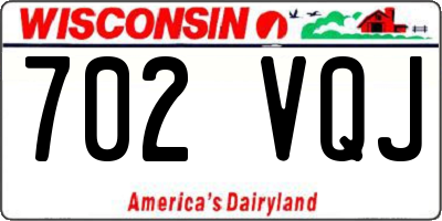WI license plate 702VQJ