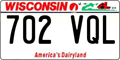 WI license plate 702VQL