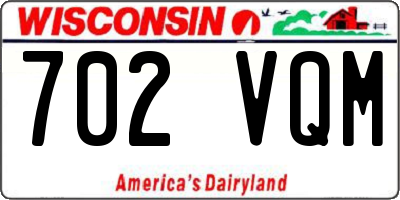 WI license plate 702VQM