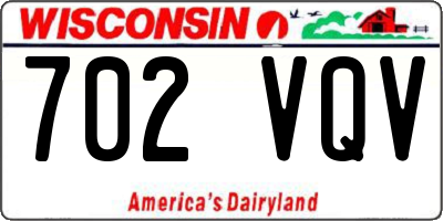 WI license plate 702VQV