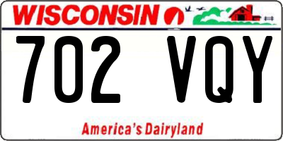 WI license plate 702VQY
