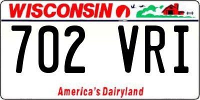WI license plate 702VRI