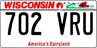 WI license plate 702VRU