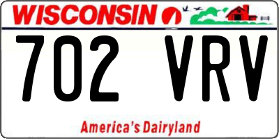 WI license plate 702VRV