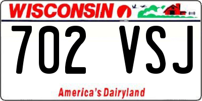 WI license plate 702VSJ