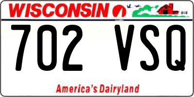 WI license plate 702VSQ