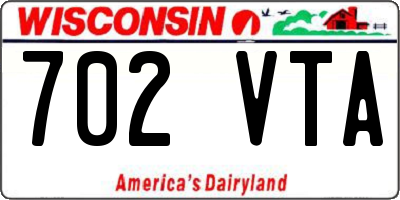 WI license plate 702VTA