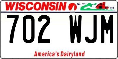 WI license plate 702WJM