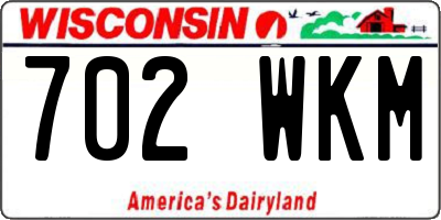 WI license plate 702WKM